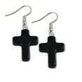 thumbnail image 2 of Stone Women\'s Jade Cross Fashion Retro Earrings, 2 of 8
