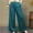 Blue, variant on Kmdttou Women Loose Fitting High Waisted Linen Wide Leg Long Pants Appear Slim And Color Pants