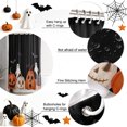 thumbnail image 6 of Shower Curtains for Bathroom-72"x72",Pumpkin Ghost Halloween Waterproof Bath Curtain Grommet Shower Curtain Set with Hooks, 6 of 9
