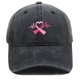 thumbnail image 1 of Gorra de béisbol vintage de algodón lavado Trucker para mujer rosa, 1 of 3