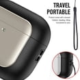 thumbnail image 4 of Rugged Case for AirPods 4 & 5, Fiber Patterns Shockproof Cover for AirPods 5th / 4th Gen with Skull Switch and Carabiner, 4 of 6