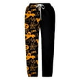 thumbnail image 6 of XQYLOS Girls Halloween Sweatpants - Pumpkin Ghos𝗍 Print 𝖣rawstring Baggy High Waisted Elastic Long Bottom for Kids 3-14Y, 6 of 6