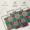 thumbnail image 6 of Elephant Stock Hexagon Geometric Pattern Wall Art - Horizontal Multi Panel Canvas - Living Room Wall Decor - Abstract Multi Panel - Gray And Purple Decor - 52" x 32", 6 of 8