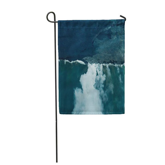 POGLIP Active Lava Meets Ocean Big Island Aerial Shot Hawaii Adventure Garden Flag Decorative Flag House Banner 28x40 inch