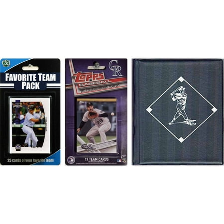 C & I Collectables MLB Colorado Rockies Licensed 2017 Topps Team Set and Favorite Player Trading Cards Plus Storage