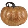 thumbnail image 4 of Northlight 7.5" Gold and Orange Textured Greek Key Pumpkin Fall Decoration, 4 of 7