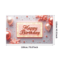thumbnail image 3 of Pink Balloon Happy Birthday Banner Floral Design Pastel Color Birthday Decor for Kids Party Celebration Event, 3 of 7