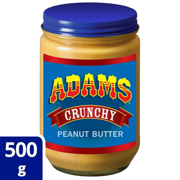Adams beurre d'arachide croquant 100% naturel 500g 500g