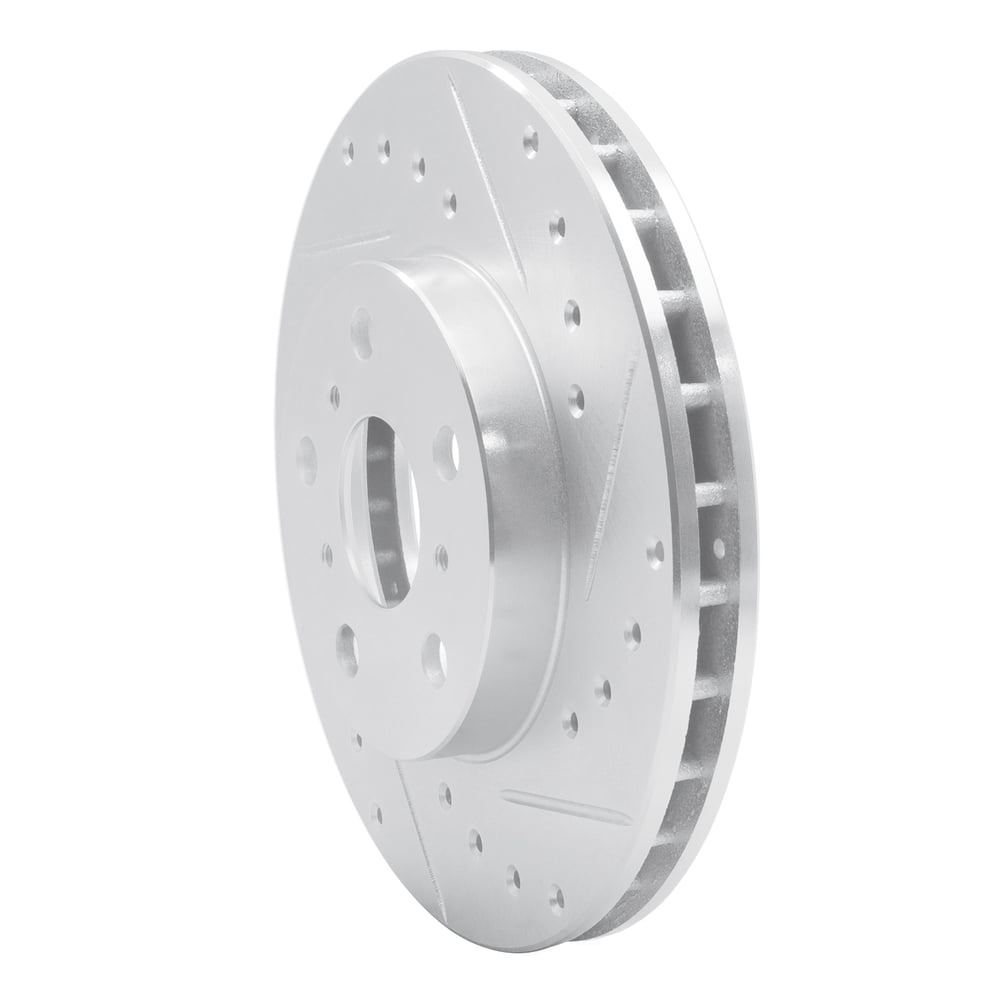 Dynamic Friction Company 631-76041R DFC Brake Rotor - Drilled And Slotted - Silver