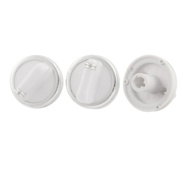 Perilla de control de temperatura del calentador de plástico blanco para baño, 3 piezas