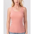 thumbnail image 3 of URBAN DAIZY Women's 4 Pack Tank Top Scoop Neck Lace Trimmed Rib Knit Camisole Stretch Cami Sleeveless Basic Shirts Black/Off White/Ice Blue/Pink XL, 3 of 5