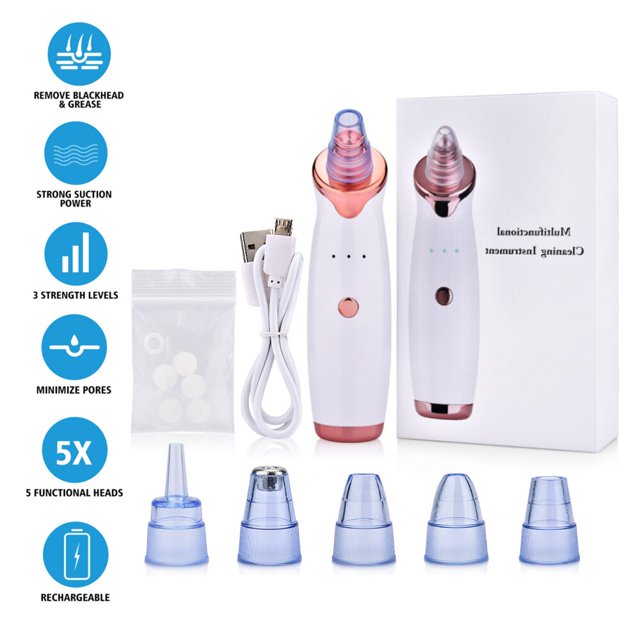 Beauty Electric Blackhead Remover Limpiador facial Punto negro Succión al vacío Black Head Dots Remover Extractor Cuidado de la piel Herramientas Tan Jianjun unisex