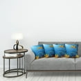 thumbnail image 3 of Ambesonne Ocean Throw Pillow Cover 4 Pack, Coral Reef Fish Turtle, 20", Yellow Orange Navy, 3 of 5