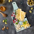thumbnail image 5 of Engagement Party Cutting Board, Wedding Proposal of Romantic Couple with Hearts Image Happiness, Tempered Glass Cutting and Serving Board, Wine Bottle Shape, Black White and Red, by Ambesonne, 5 of 5
