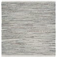 thumbnail image 2 of Safavieh Chiffon Tapis Collection RAR121A Fait à la Main Boho Rayé Tapis de Coton, 6 x 6 Carrés, Gris, 2 of 2