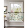thumbnail image 2 of Sheer Curtains 45 Inch Length 2 Panels Set for Kitchen, Aqua Coastal Starfish Semi Sheer Curtains for Windows, Farmhouse Nautical Seahorse Coral Voile Window Treatments Rod Pocket Curtain, 2 of 7
