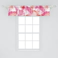 thumbnail image 2 of Palm Trees Window Valance, Hawaii Concept Dreamy Silhouettes of Exotic Leaves Pattern Aloha Print, Curtain Valance for Kitchen Bedroom with Rod Pocket, 54" X 18", Hot Pink Dark Salmon, by Ambesonne, 2 of 2
