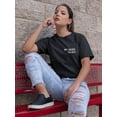 thumbnail image 2 of Not Dressed For Boys Graphic Women Black T-Shirt, Female Medium, 2 of 4