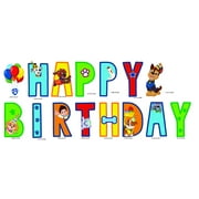 Paw Patrol Nickelodeon Happy Birthday Yard Sign Kit, 15 Sign Pieces, Stakes Included, Party Decoration