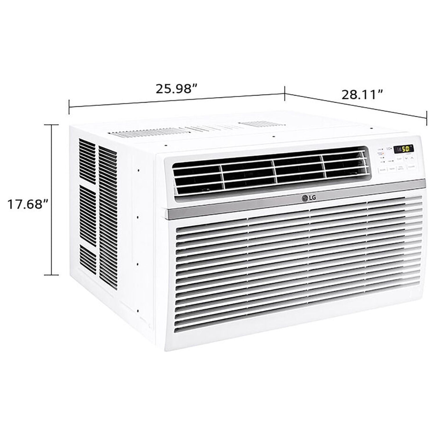 LG 24,500 BTU Window Air Conditioner, 1,560 Sq.ft. (39'x40' Room Size), Remote, 230/208V - image 4 of 11