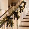 thumbnail image 6 of Christmas Tree Bows 12Pcs Christmas Ribbon Bow Ornaments for Tree Wreath Garland Gift Wrapping Holiday Decorations,5.9X3.14In Black, 6 of 6