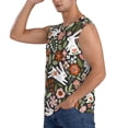 thumbnail image 3 of Disketp Rabbits On Floral Sleeveless Tshirts For Men, Muscle Shirts For Men Dry Fit Tank Top-Xx-Large, 3 of 8