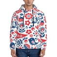 thumbnail image 2 of Bingfone Birds Flowers Men'S Drawstring Hoodie Long Sleeve Pocket Sweatshirts-Medium, 2 of 9