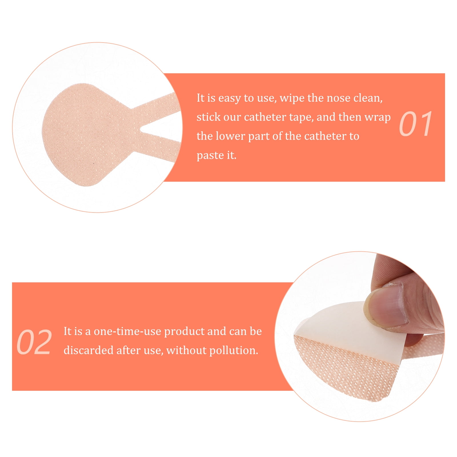 6 Sheets of Catheter Stickers Professional Tube Stickers Adhesive