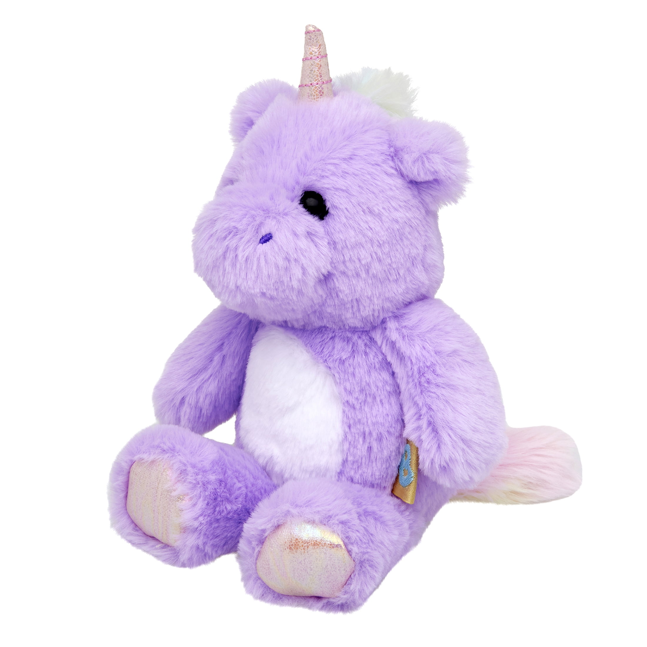 ButterLuvs Plush Unicorn Stuffed Animal, Super Soft Purple Cuddly Unicorn with Rainbow Mane