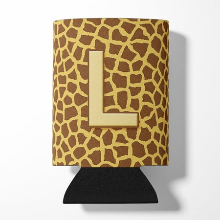 

Letter L Initial Monogram - Giraffe Can or Bottle Hugger