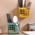 thumbnail image 4 of Chopsticks Holder Wall Mounted Moisture-proof Plastic Cutlery Drying Drainer Storage Rack for Home, 4 of 9