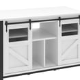 thumbnail image 3 of Dextrus 120 Gal Metal Fish Tank Stand with Storage, 1100 Lbs Capacity, Power Outlets, Barn Door, White, 3 of 10