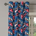 thumbnail image 2 of Ambesonne Cars Grommet Curtain, Racing Automobile Sports, 50" x 120", Navy Blue Red Black, 2 of 6