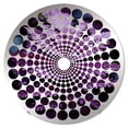 thumbnail image 2 of Designart "Amethyst Shadows Prupel Ferns wall art" Floral & Botanical Radial Dot Round Wall Mirror - Floral Oval Printed Decorative Mirror - Multiple Color Options, 2 of 5