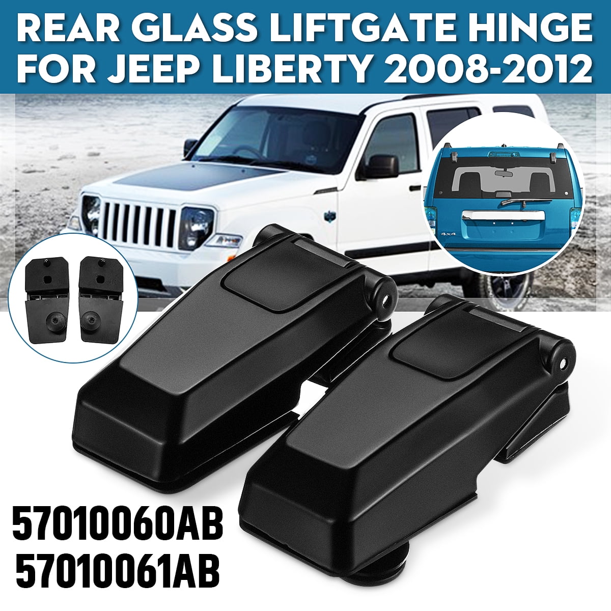 Left & Right Rear Glass Liftgate Hinge For Jeep Liberty 20082012