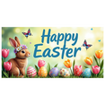 thumbnail image 7 of LUUFILx Easter Backdrop Banner with Bunny Eggs Background Spring Festival Decoration Party Supplies Photography Props Colorful Happy Easter Décor, 7 of 7