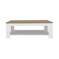 thumbnail image 5 of White Modern Coffee Table with Storage Shelf, Minimalist Design for Living Room, Lounge, Office, 5 of 7