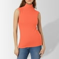 thumbnail image 2 of Womens Summer Strap Tank Tops Solid Color Turtleneck Sleeveless Shirt Fitted Basic Casual Fshion Blouses, 2 of 4