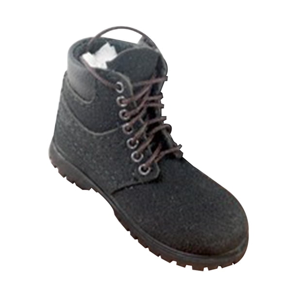Botas de figuras de acción 1/6, Regalos de Moda para , Resistente Al Desgaste, Cómodo Proyecto de Bricolaje, Zapatos Duraderos para Muñeca Masculina, Modelo, Accesorio , Negro Negro Magideal Botas de figuras de acción