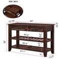 thumbnail image 2 of Aukfa 42" Console Table with 2 Drawers, Entryway Sofa Table for Living Room, Long Wooden Hallway Side Table,Espresso, 2 of 8