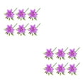 thumbnail image 1 of Guardoinrt 1/2/3 6 Pièces PVC Artificiel Lys Fleur Simulation Réutilisable Lavable Portable Salon Faux Plantes Fleurs Ornement Violet 2PCS, 1 of 6