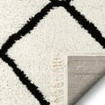 thumbnail image 6 of Well Woven Celina Black Moroccan Shag Diamond Trellis Pattern Area Rug 5x7 (5'3" x 7'3"), 6 of 7