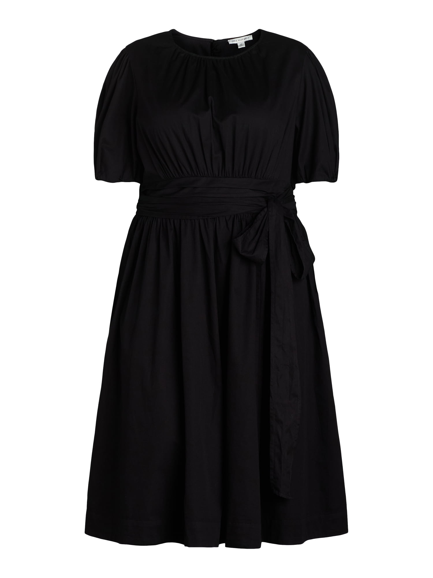 Free Assembly Women's Cotton Midi Wrap Dress with Short Sleeves, Sizes XS-4X