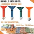 thumbnail image 3 of Coin Counters & Coin Sorters Tubes Bundle of 4 Color-Coded Tubes and 100pcs Coin Wrappers, 3 of 5