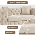 thumbnail image 5 of Morden Fort  Modern Velvet Sofa with Button Tufted,Solid Wood Frame and Iron Legs Beige, 5 of 5