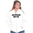 thumbnail image 3 of Autism Mom Awareness Puzzle Piece Womens Plus Size Graphic Zipper Hoodie Brisco Brands 3X, 3 of 5
