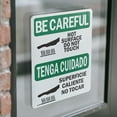 thumbnail image 4 of (2 Pack) Hot Surface Do Not Touch Bilingual OSHA Be Careful Sign, 4 of 7