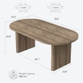 thumbnail image 2 of Oval 70.8 Inch Farmhouse Dining Table for 6-8 People, Double Pedestal Kitchen Table with Thick Wood Build, Modern Rustic Dinner Furniture for Home Apartment Reception Room, 2 of 7