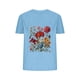 thumbnail image 1 of Blusas de Verano de las Mujeres Flor Impresa Cuello Redondo Manga Corta Superior, Verano Superior de las Mujeres, 1 of 4