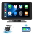 thumbnail image 1 of Pantalla Táctil HD de 7" para Coche con CarPlay y Android Auto Inalámbrico – Estéreo Portátil con Cámara de Respaldo, GPS, Bluetooth y Control por Voz (Instalación Plug & Play), 1 of 7